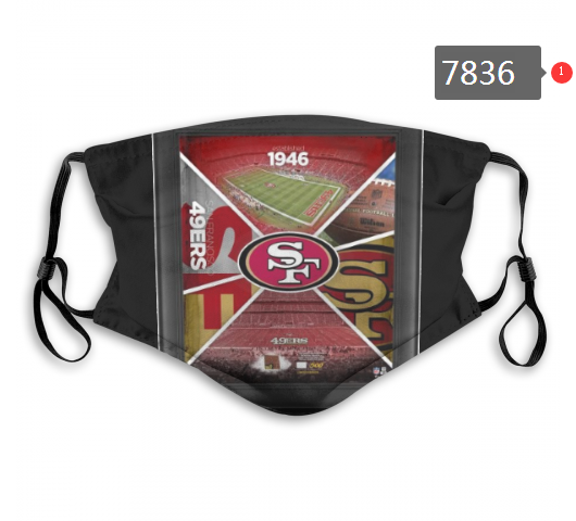 NFL 2020 San Francisco 49ers #20 Dust mask with filter->nfl dust mask->Sports Accessory